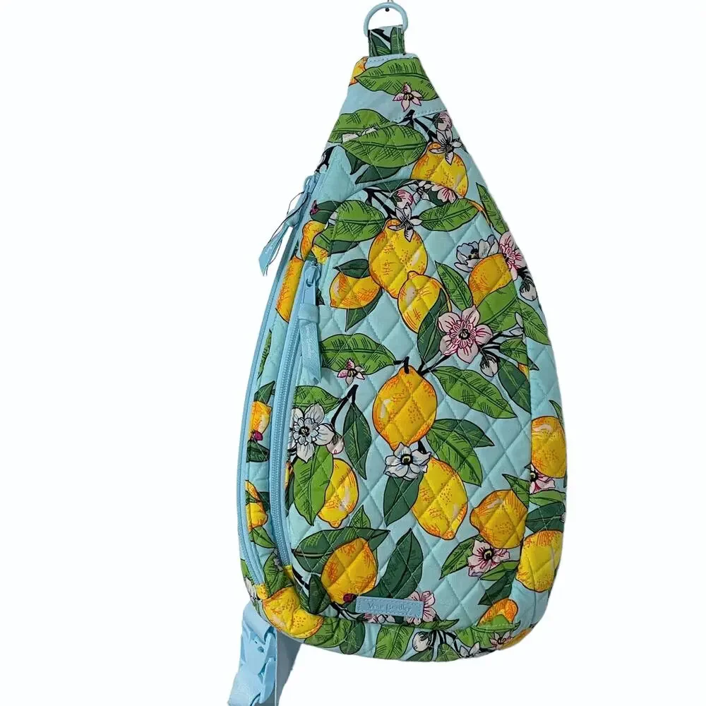 Vera Bradley NEW Essential Sling Bag Purse Backpack ~ Lemon Grove Print  NWT